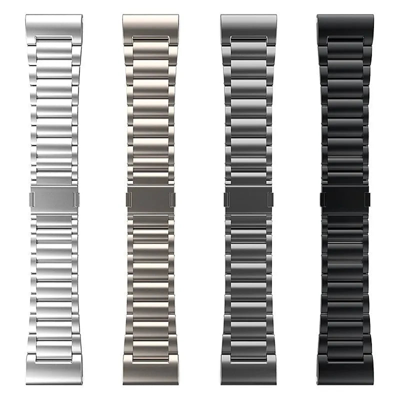 Magnetic Titanium Strap, laid flat, separate parts, top and underside view