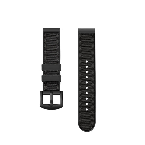 Nylon Hybrid Strap, laid flat, separate parts, top and underside view