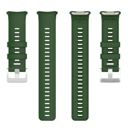 Silicone Strap, laid flat, separate parts, top and underside view