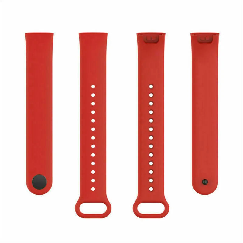 Silicone Strap, laid flat, separate parts, top and underside view