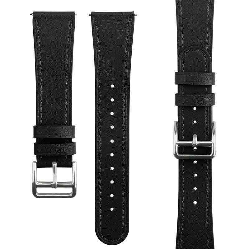 Watch Strap Modern Leather 20mm - Quick Release (Black)