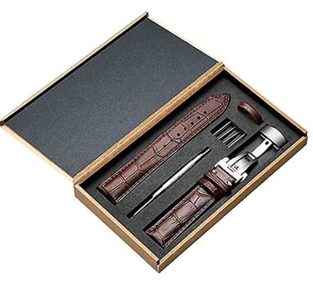 Amazfit Bip 3 (Pro) Luxury Leather Strap (Dark Brown)