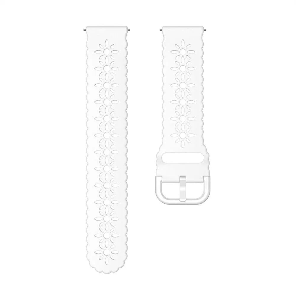 Coros Apex 2 Patterned Silicone Strap (White)