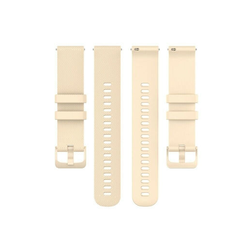 Premium Silicone Strap, laid flat, separate parts, top and underside view