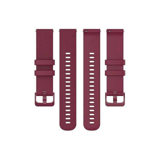 Silicone Sport Strap, laid flat, separate parts, top and underside view