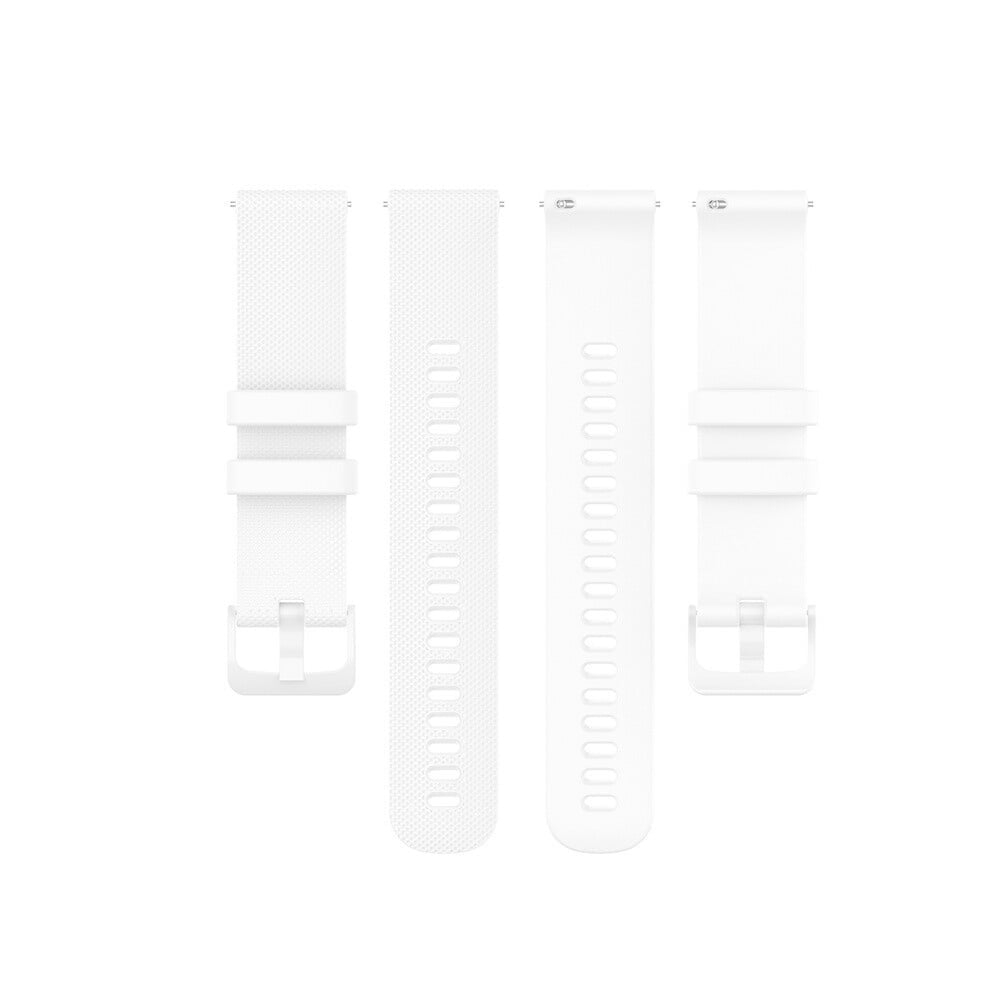 Premium Silicone Strap, laid flat, separate parts, top and underside view