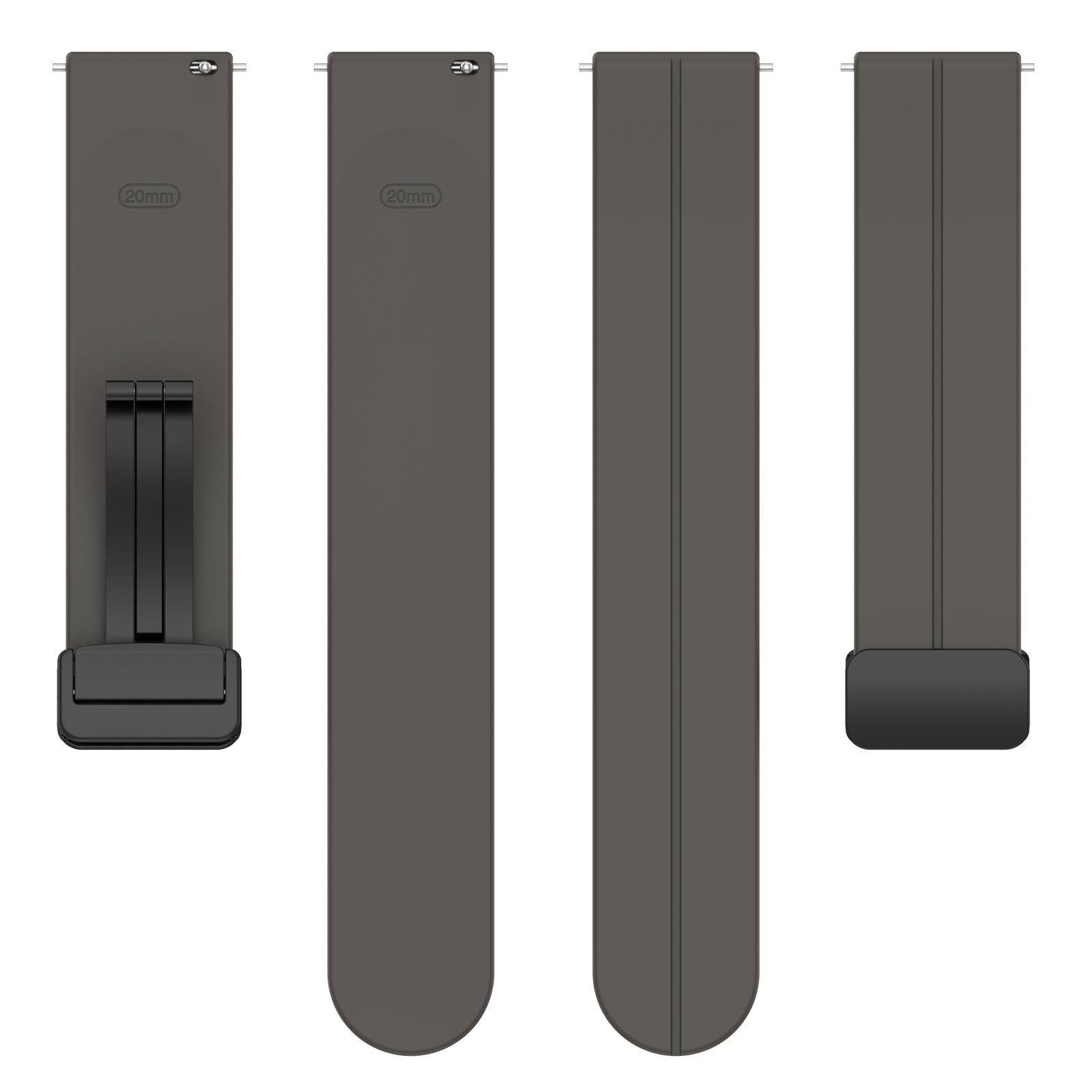 Amazfit Bip 3 (Pro) D-Buckle Silicone Strap (Dark Grey)