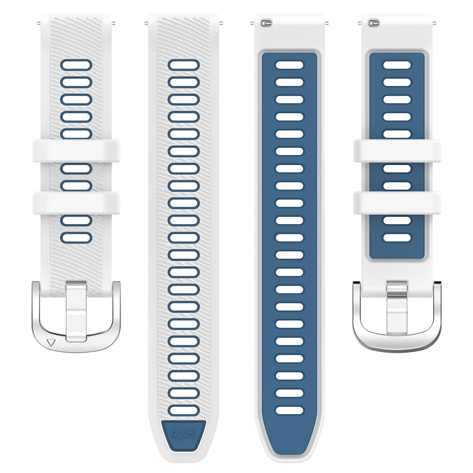 Garmin Vivomove Sport Sport Buckle Strap (White/Blue)