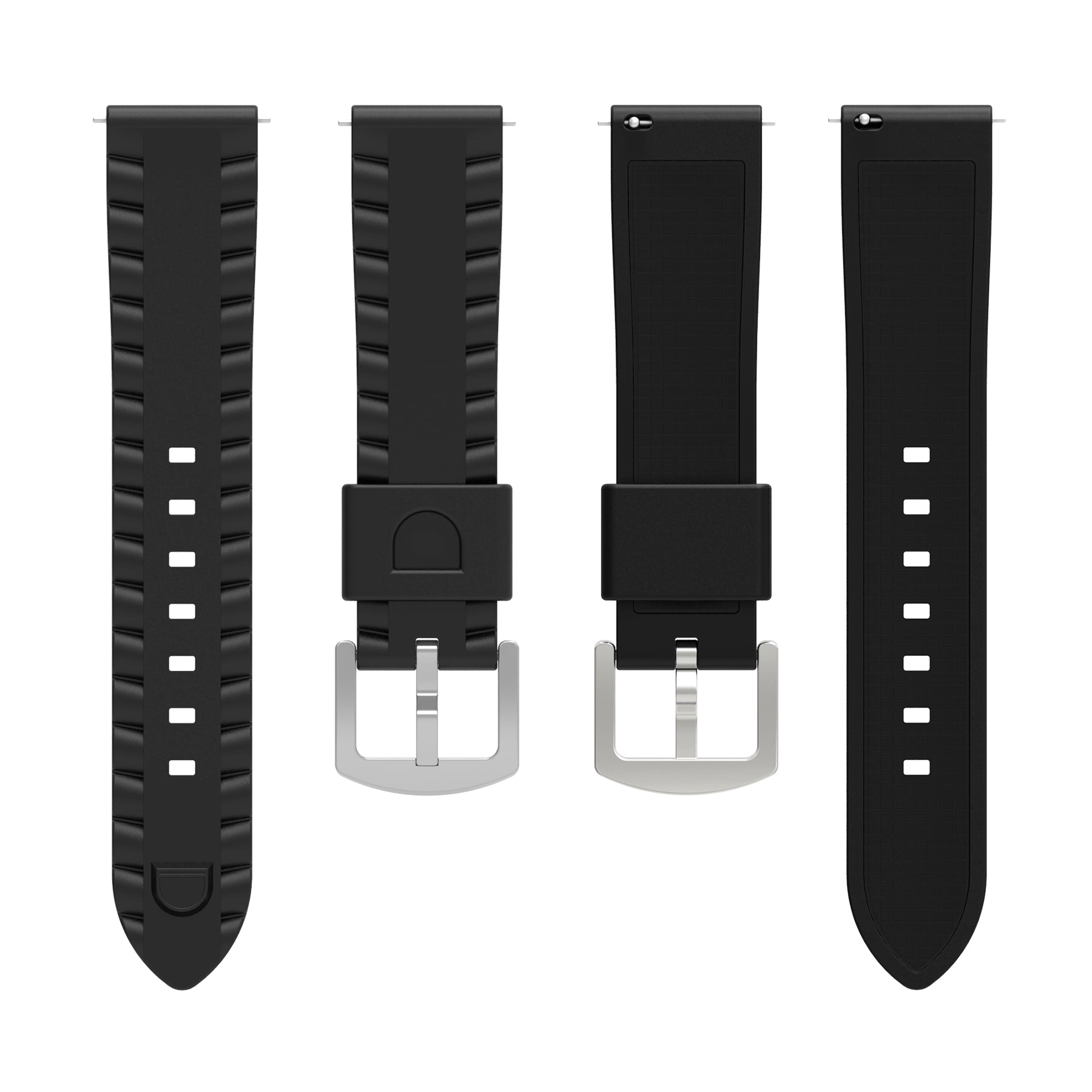 TicWatch Pro 5 Enduro Wave Silicone Strap (Black)