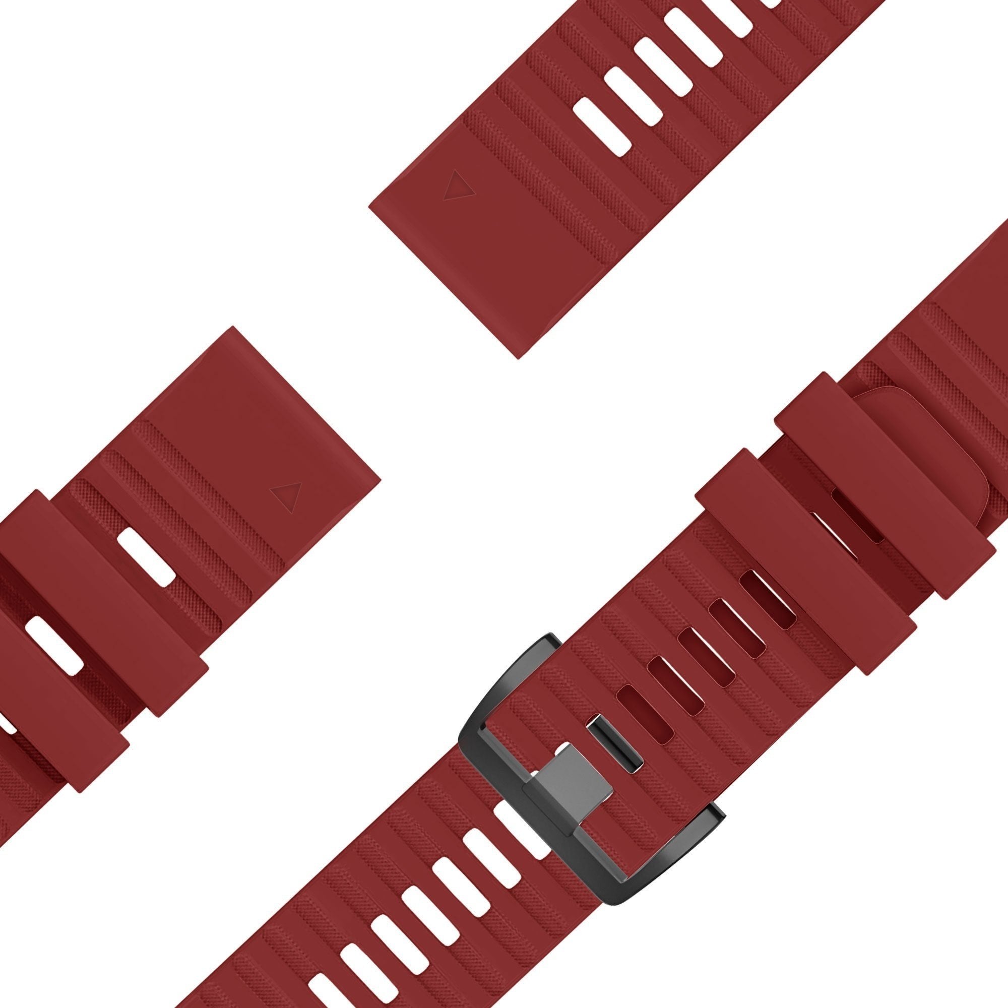 Bandz Garmin Forerunner 965 Buckled Silicone Strap (Red)