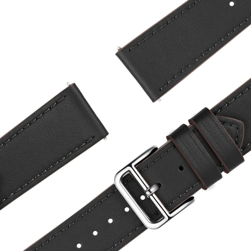 Bandz Suunto Vertical Leather Strap 'Deluxe' (Black)