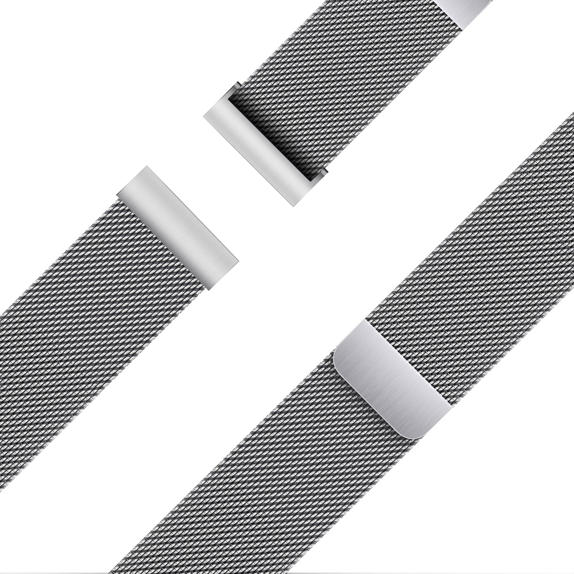 Bandz Garmin Forerunner 170 Milanese Loop Strap (Silver)