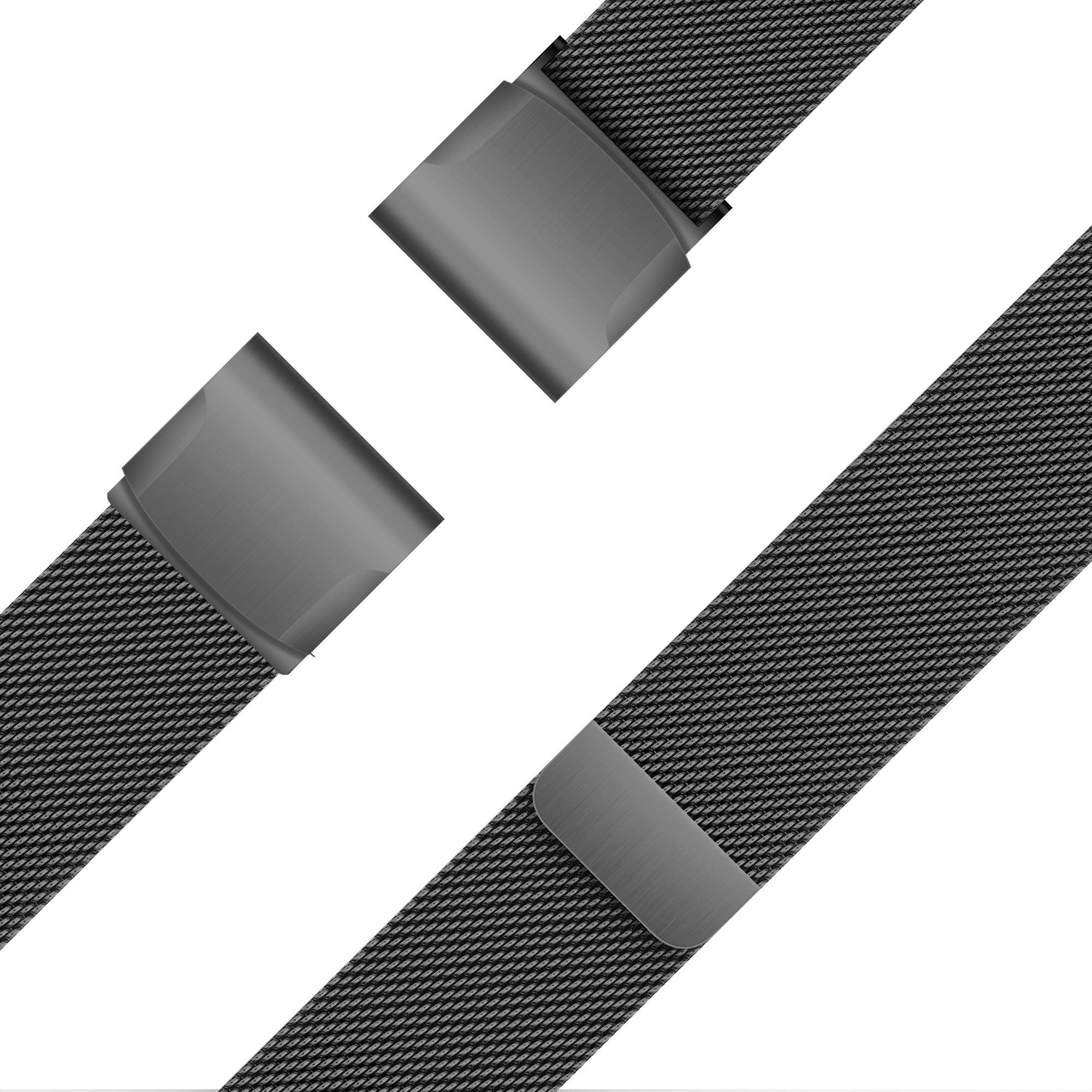 Bandz Garmin Quatix 8 Pro - 47mm Milanese Loop Strap (Black)