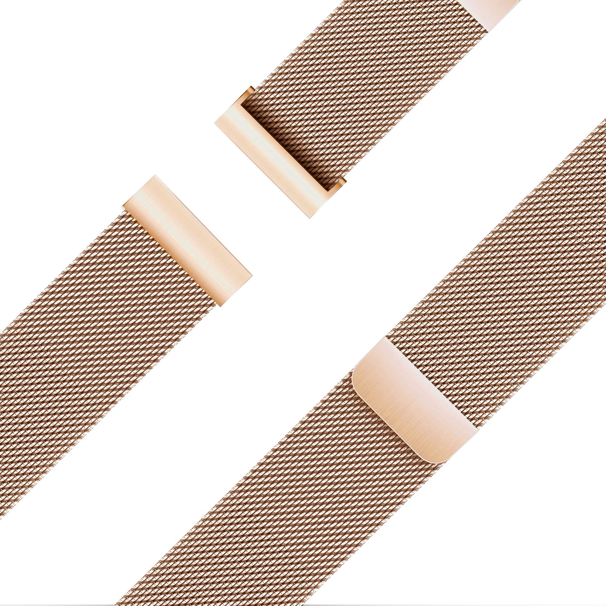 Bandz Garmin Forerunner 255s Milanese Loop Strap (Rose Gold)