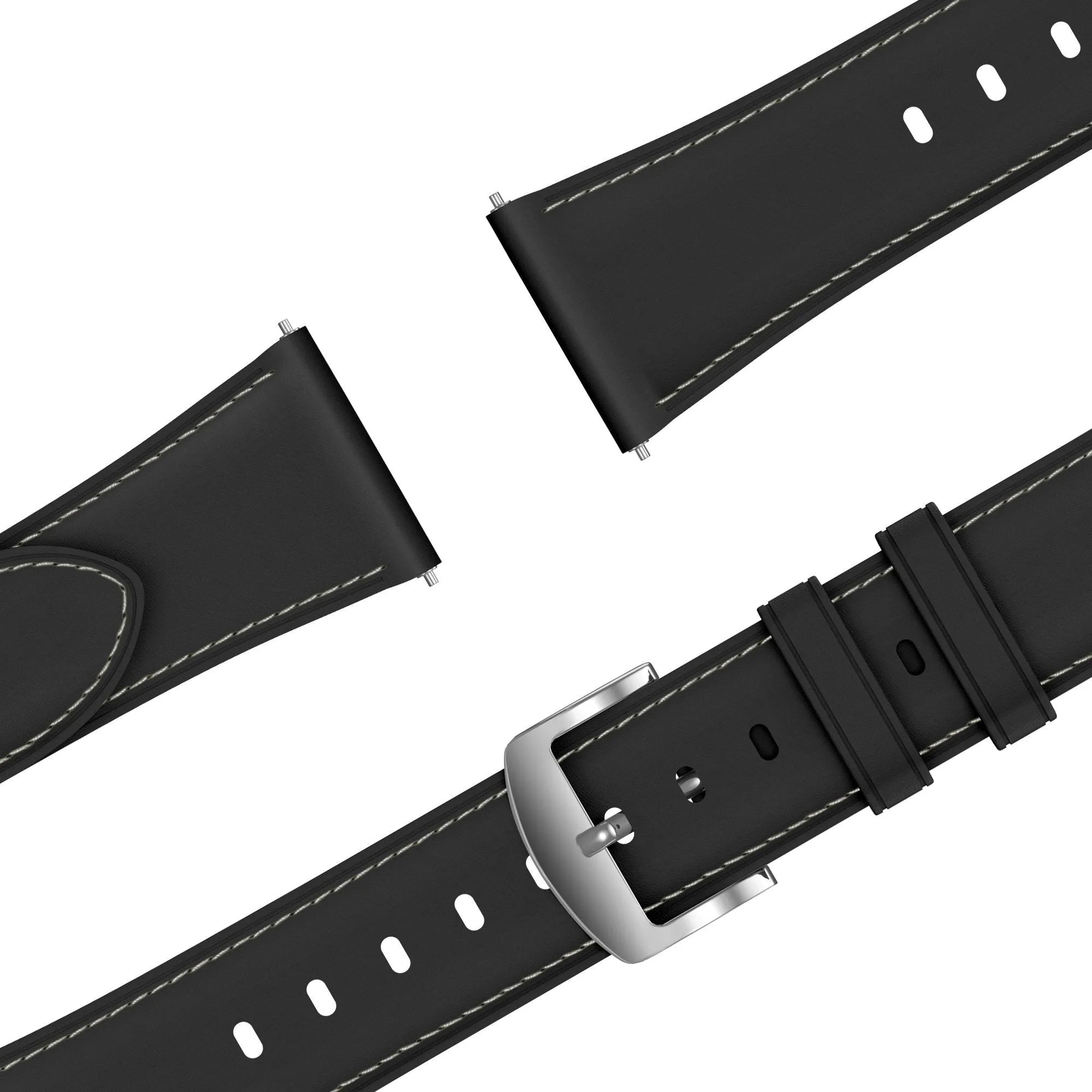 Bandz Actyve Smartwatch 20mm Leather Strap 'Easy Fit' (Black)