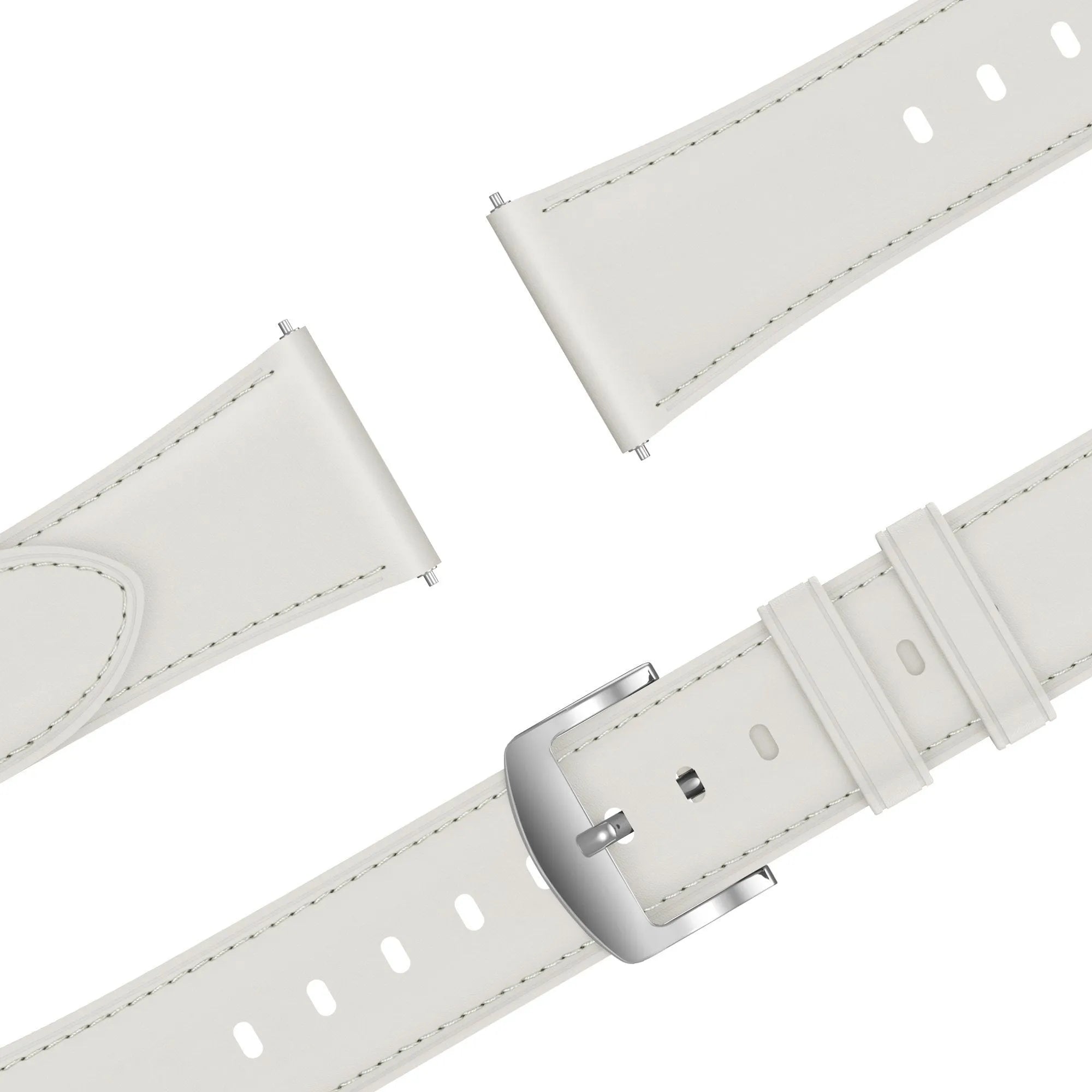Bandz ICE Smart 2.0 Round 1.20 Leather Strap 'Easy fit' (White)