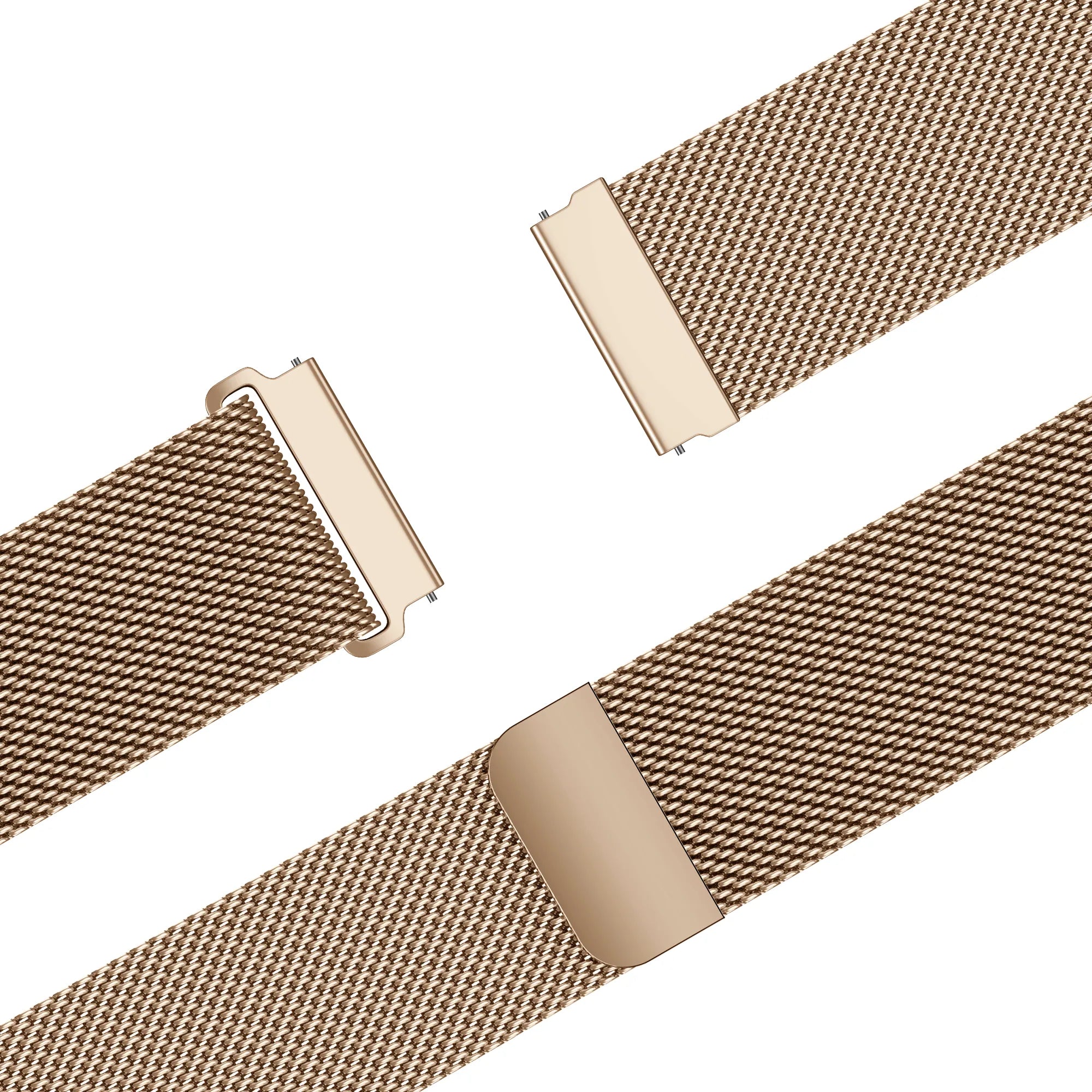 Bandz Huawei Watch GT 4 - 41mm Milanese Strap 'Easy fit' (Rose Gold)
