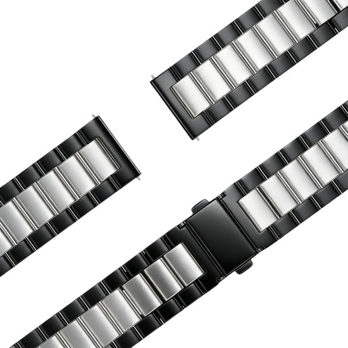 Bandz Garmin Vivoactive 4 Steel Strap 'Classic' (Black/Silver)