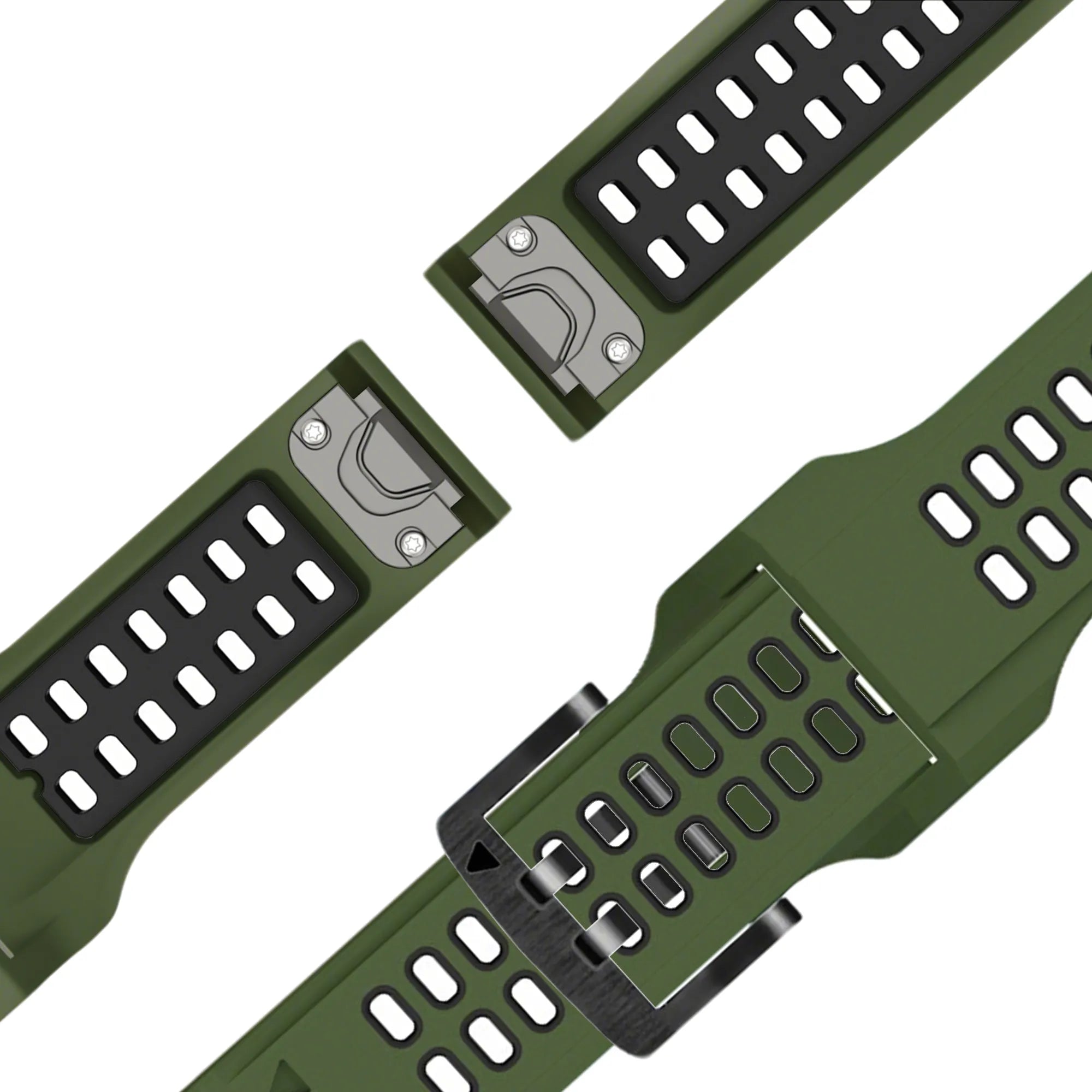 Bandz Garmin D2 Mach 1 Sport Strap with Buckle (Green/Black)