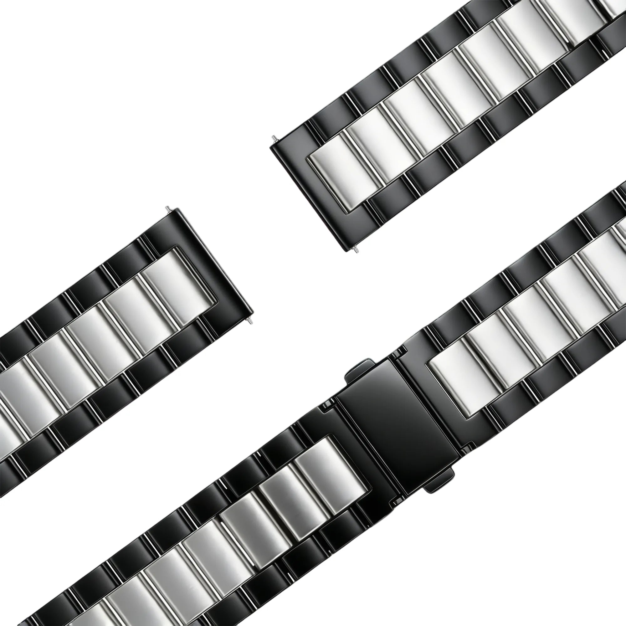 Bandz Garmin Forerunner 255 Steel Strap 'Classic' (Black/Silver)