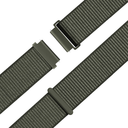 Bandz Garmin 18mm Nylon Loop Strap (Dark Green)