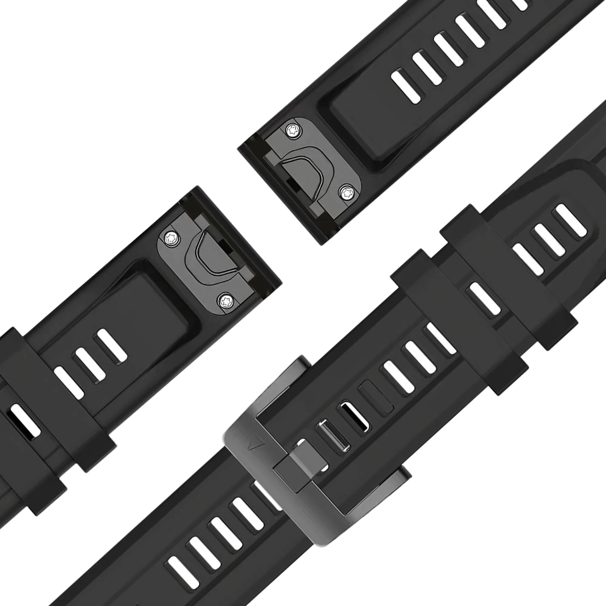 Bandz Garmin Fenix 7x Silicone Strap 'Classic' (Black)