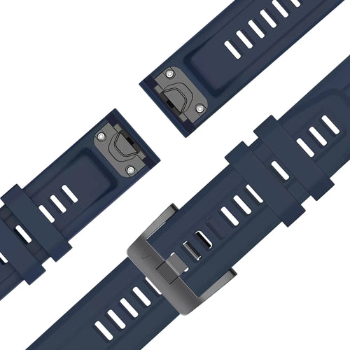 Bandz Garmin Fenix 8 - 43mm Silicone Strap 'Classic' (Dark Blue)