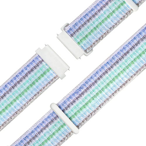 Bandz Garmin Forerunner 265s Nylon Loop Strap (Blue Stripes)