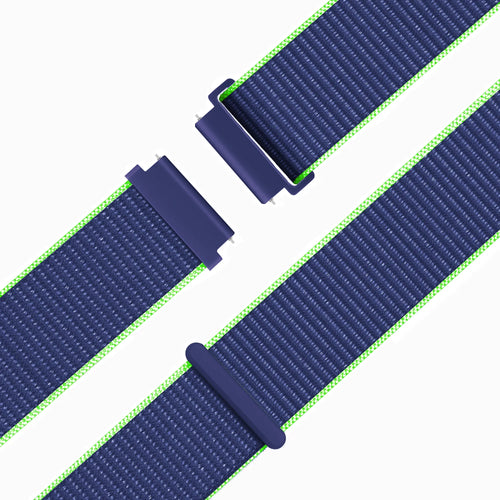Bandz Garmin Vivoactive 4 Nylon Loop Strap (Blue/Lime)