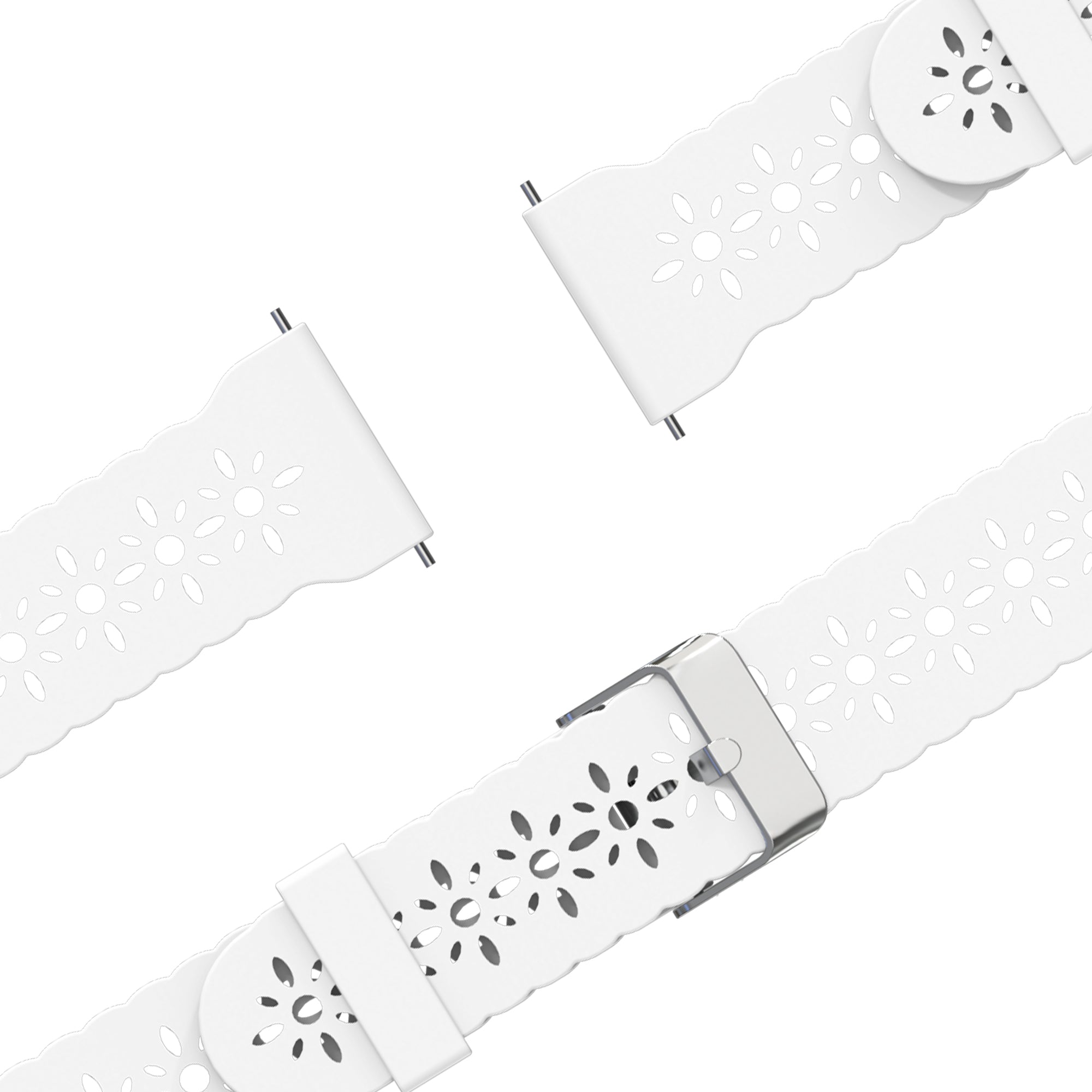 Bandz Garmin Vivomove 3 Silicone Strap 'Lace' (White)