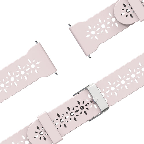 Bandz Garmin Vivomove 3 Silicone Strap 'Lace' (Pink)