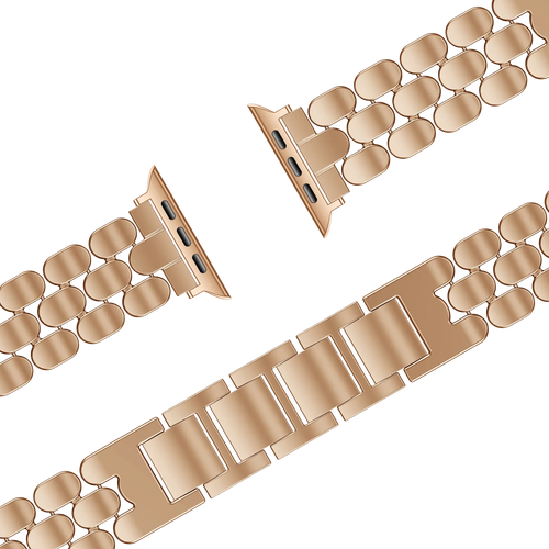 Bandz Apple Watch Steel Strap 'Oval' (Rose Gold)