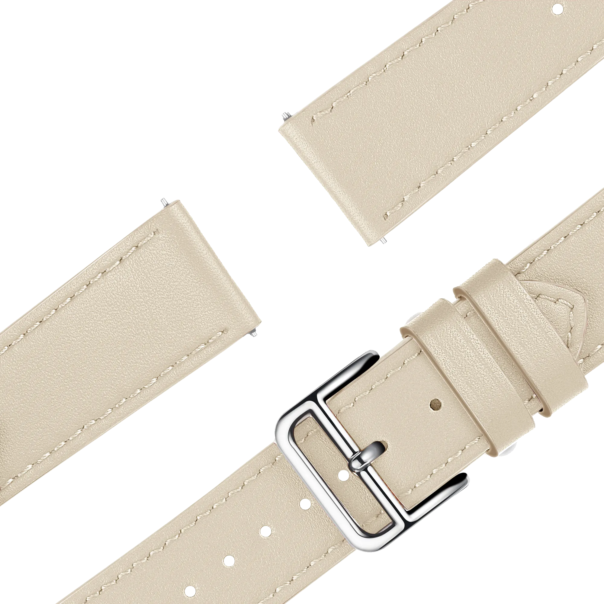 Bandz Garmin 18mm Leather Strap 'Deluxe' (Beige)