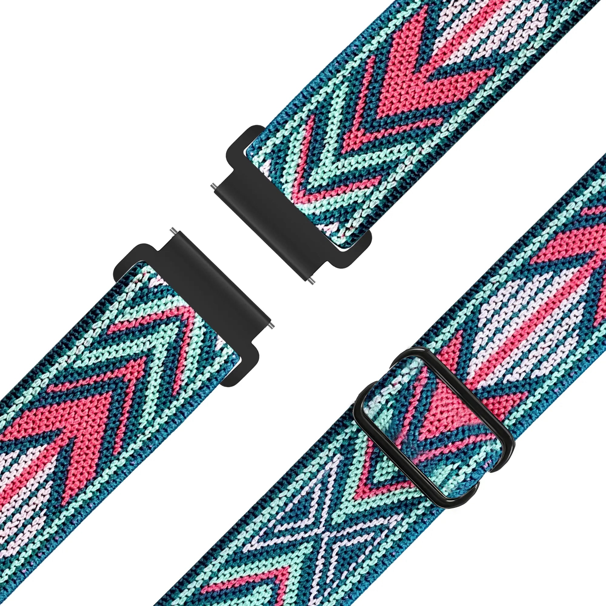 Bandz Garmin Forerunner 255s Elastic Nylon Strap (Blue Mix)
