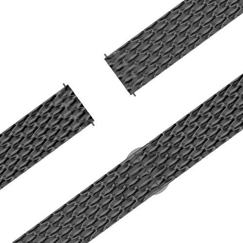 Bandz Garmin Forerunner 70 Steel Strap 'Dragon' (Black)