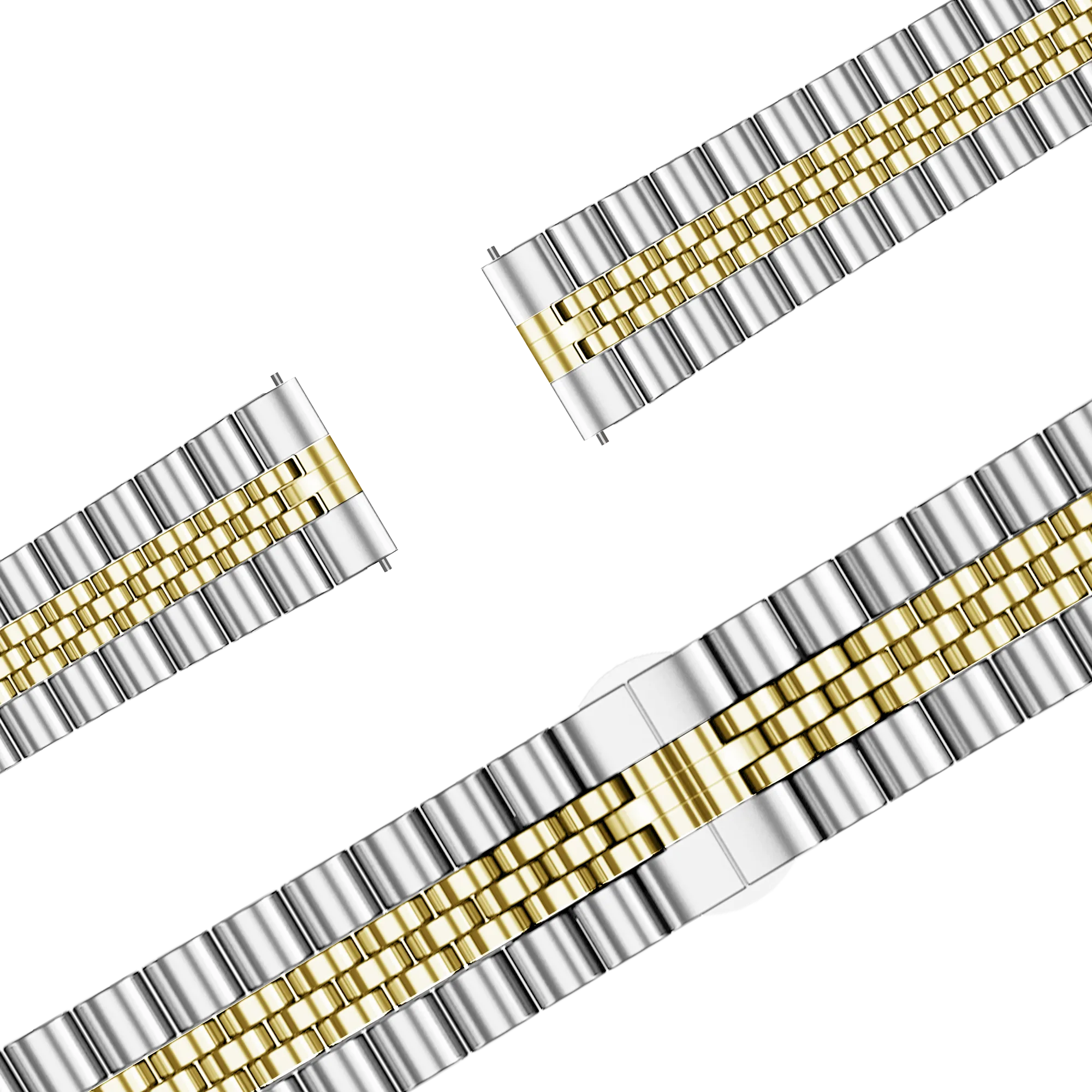 Bandz Garmin Forerunner 265s Steel Strap 'Jubilee' (Silver/Gold)