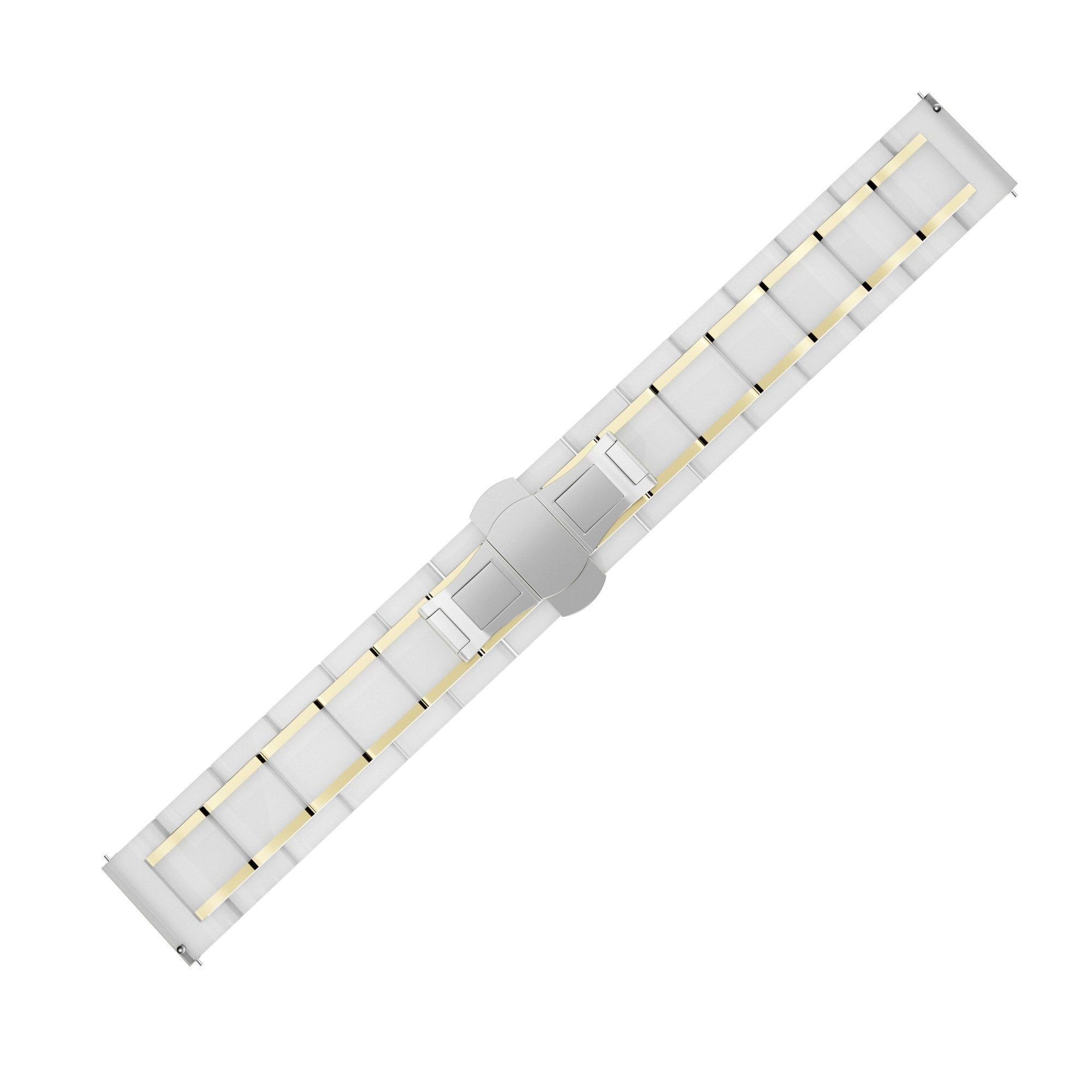 Samsung Galaxy Watch 4 Classic 42mm Ceramic Link Strap (White/Gold)