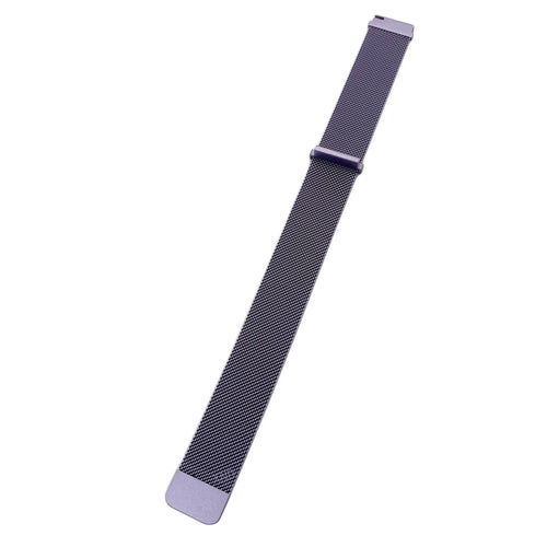 Milanese Strap, light purple, laid flat, joined, 45° top view