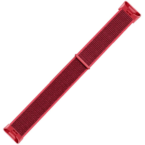 Nylon Strap, red, laid flat, joined, 45° top view