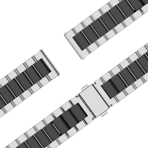 Bandz Garmin Forerunner 170 Steel Strap 'Classic' (Silver/Black)