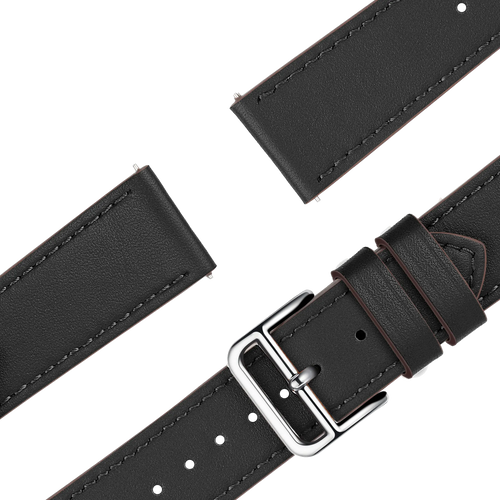 Bandz Garmin Forerunner 265s Leather Strap 'Deluxe' (Black)