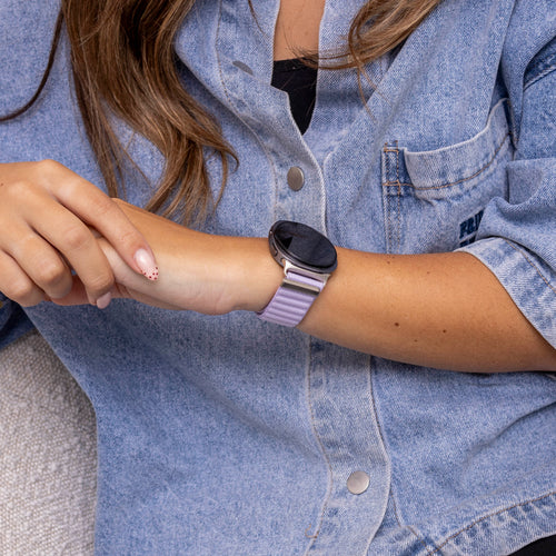Samsung Galaxy Watch 8 - 44mm Wave Nylon Strap (Light Purple)