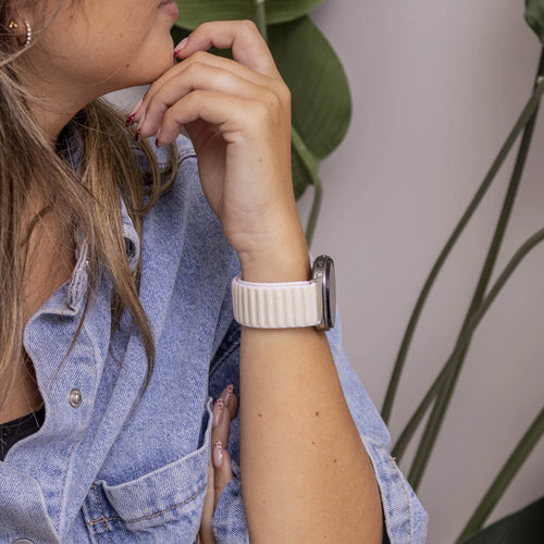 Wave Nylon Strap, starlight, lifestyle photo
