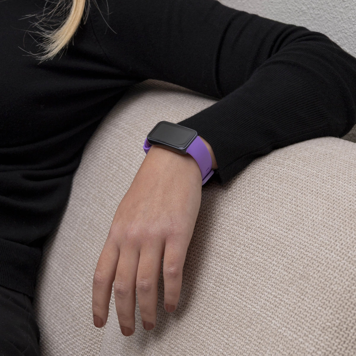 Silicone Strap, lilac, lifestyle photo