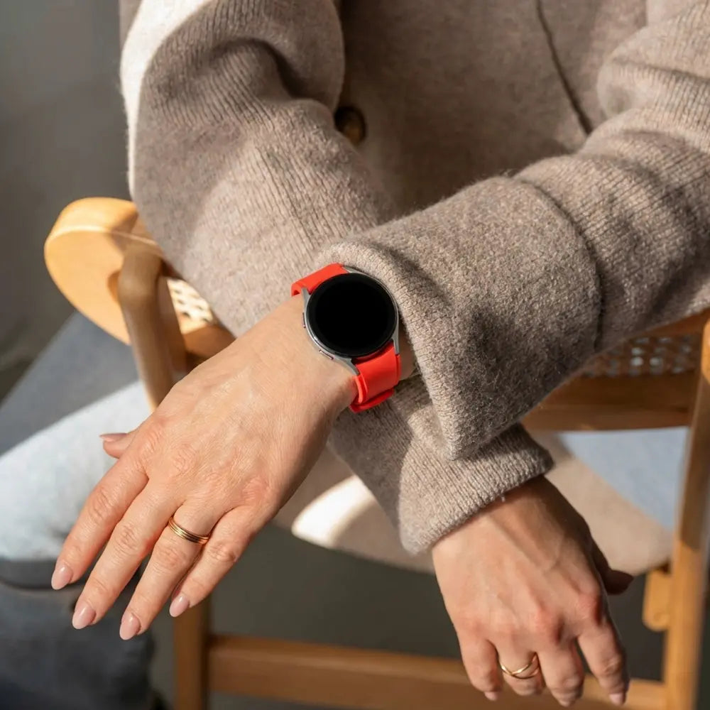 Samsung Galaxy Watch 4 40mm Silicone Strap Perfect Fit (Red)