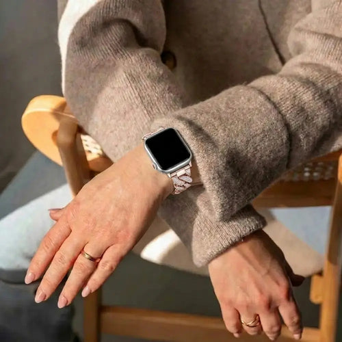 Bandz Apple Watch Chain Diamond Strap (Rose Gold)