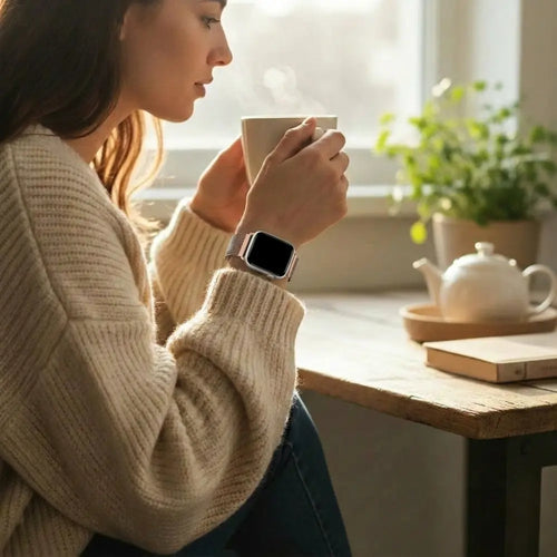 Apple Watch Slim Milanese Strap (Rose Gold Leopard)