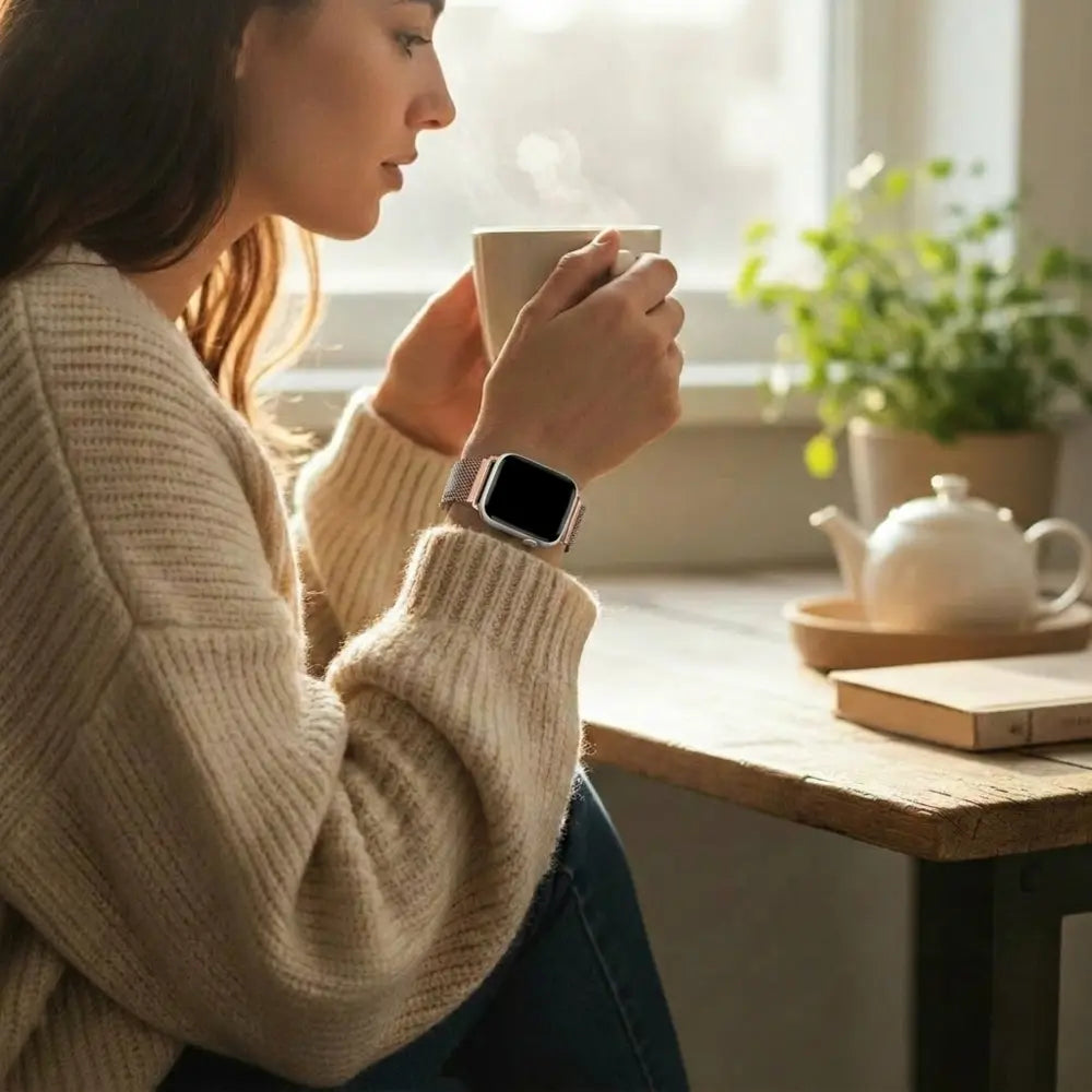 Apple Watch Slim Milanese Strap (Rose Gold Leopard)