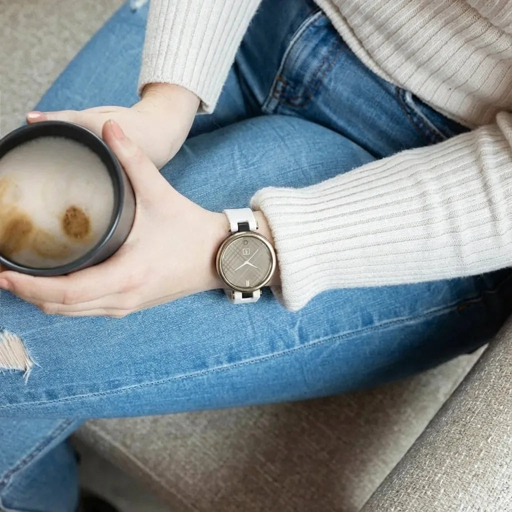Silicone Strap, white, lifestyle photo