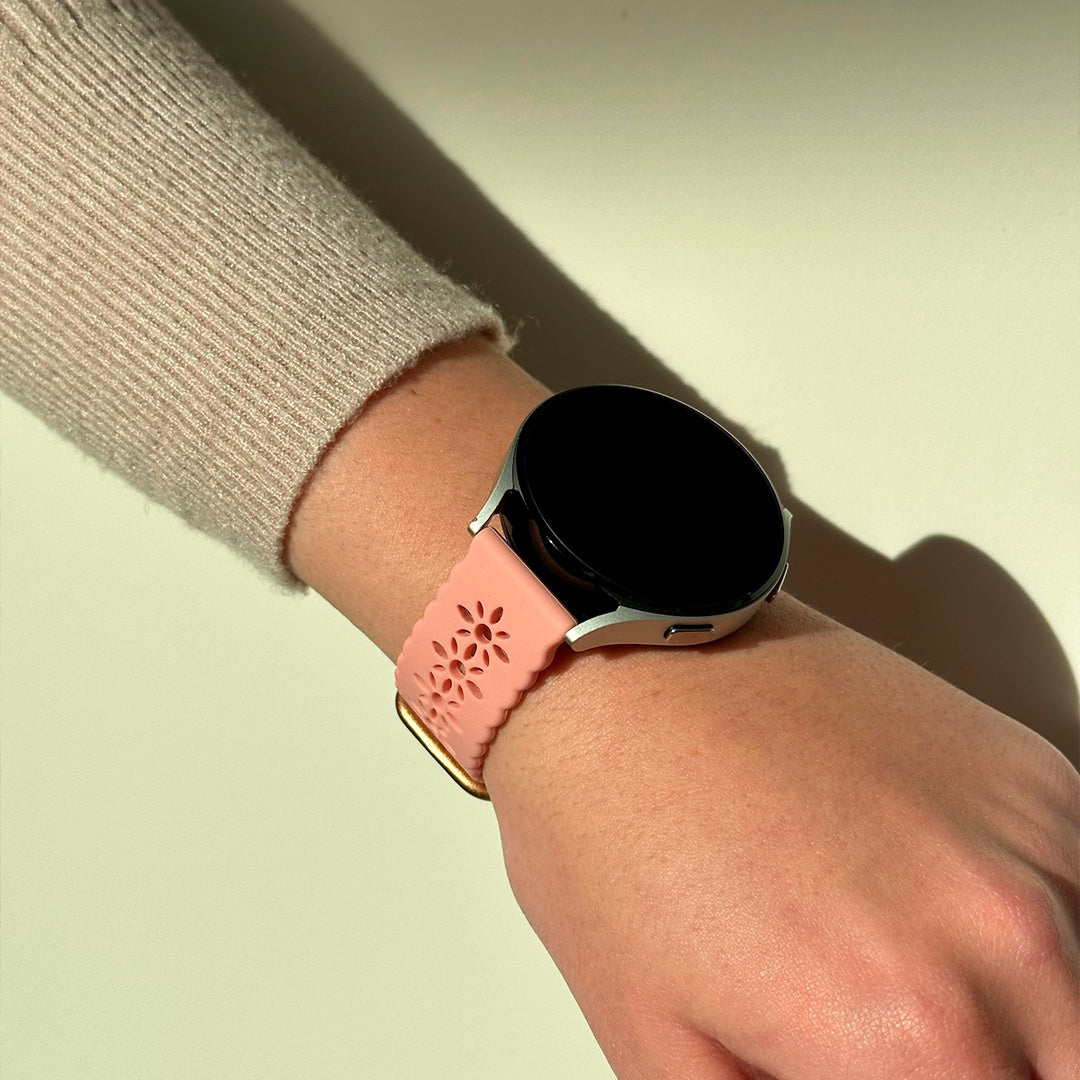 Withings ScanWatch Nova Patterned Silicone Strap (Pink)